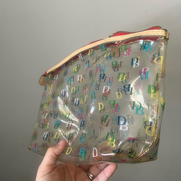Authentic Retro 90s Dooney & Bourke Transparent Large Logo Pouch - Picture 6 of 6